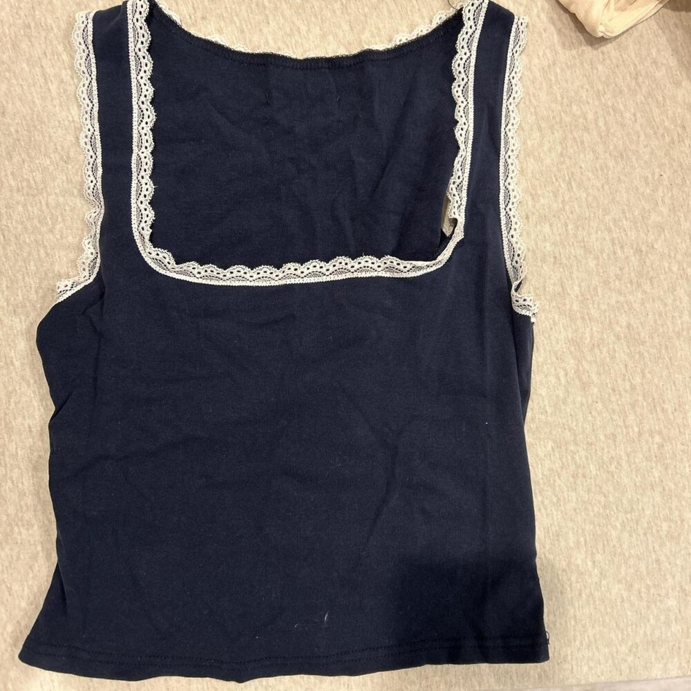 Edikted Women's Navy and Blue Vest Size S